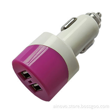 Dual USB Car Charger for iPad and iPhone, Easy to Carry